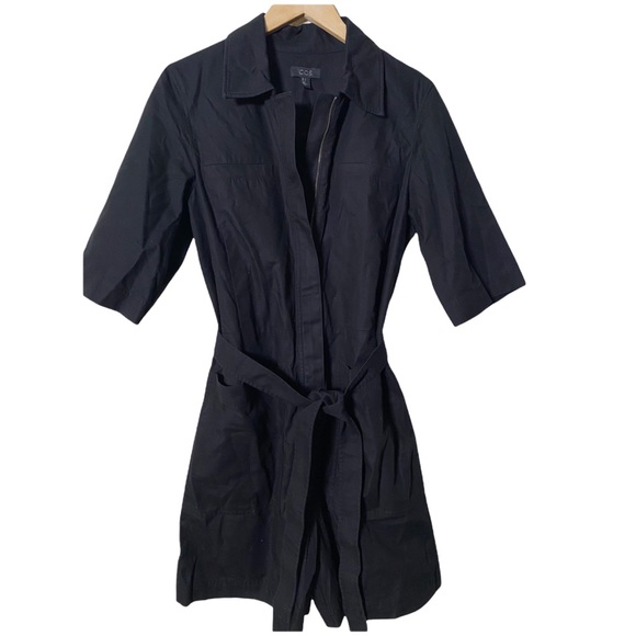 NEW! COS | Cotton twill belted denim romper zip front - Picture 4 of 7
